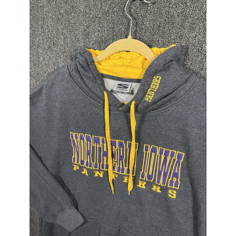 Northern Iowa Panthers Hoodie Mens 3XL Gray Stadium Athletics NCAA UNI